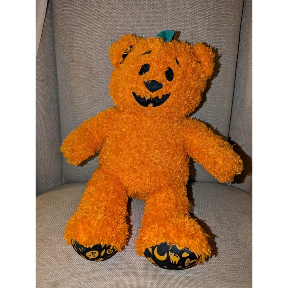 Build-A-Bear Workshop Pumpkin Glow Bear Orange Halloween Plush 028763
